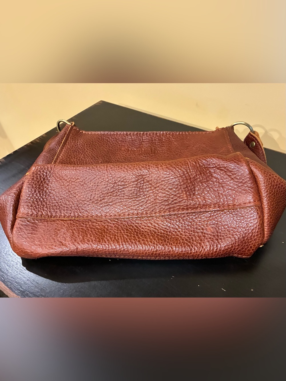 Portland Leather Goods Triangle Shoulder Bag Nutmeg Pebble Leather classic - Picture 11 of 16
